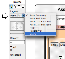 Select Layout for User Creation
