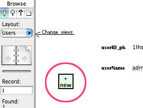 Add a new user button