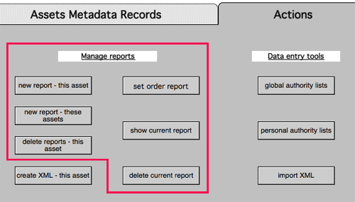 Actions-Data Entry Tools