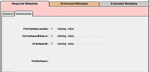 Required Metadata> Instantiation